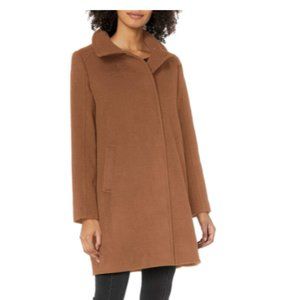 Cole Haan Walker Topper Camel Wool Coat